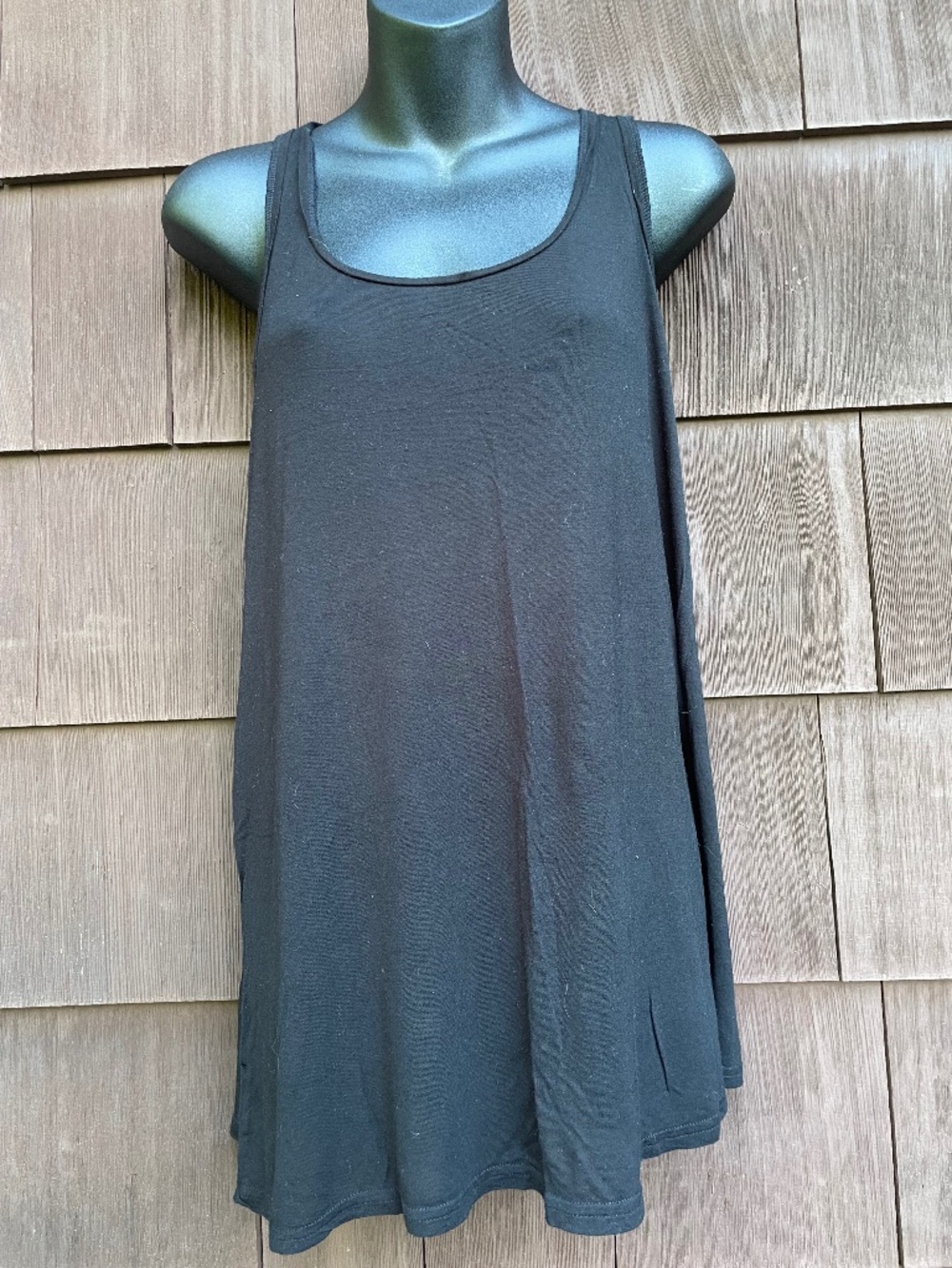 Forever 21 sheer back, long, small cap sleeve, tunic/blouse